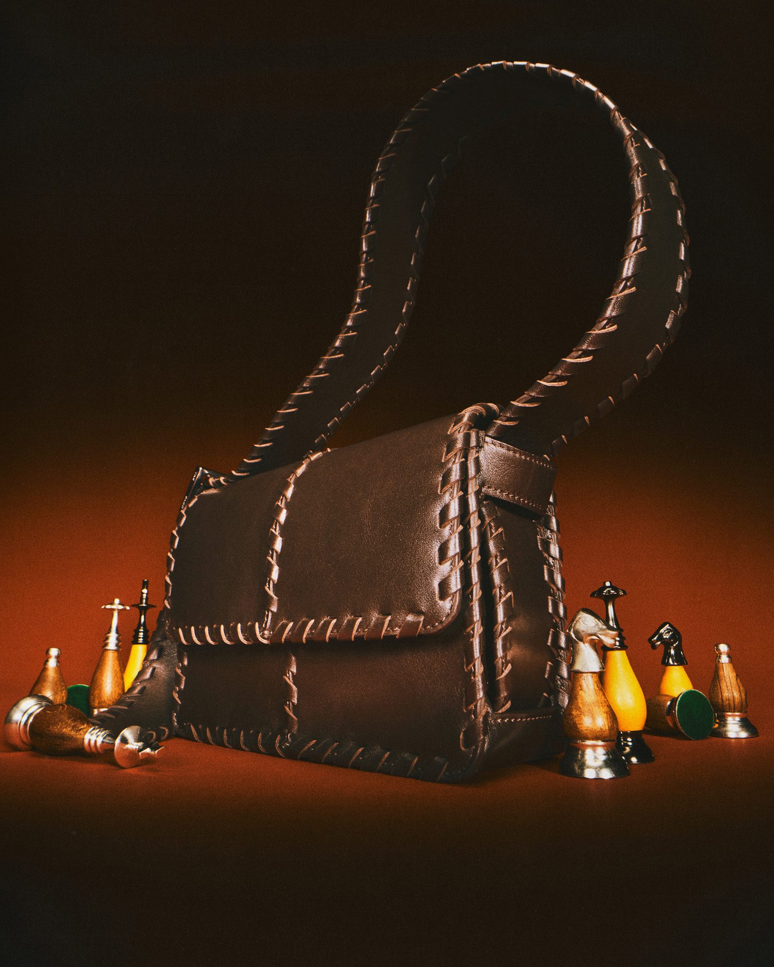 Tae Park Souvenir Bag Brown — Fashion Still Life by Di Chen Chen