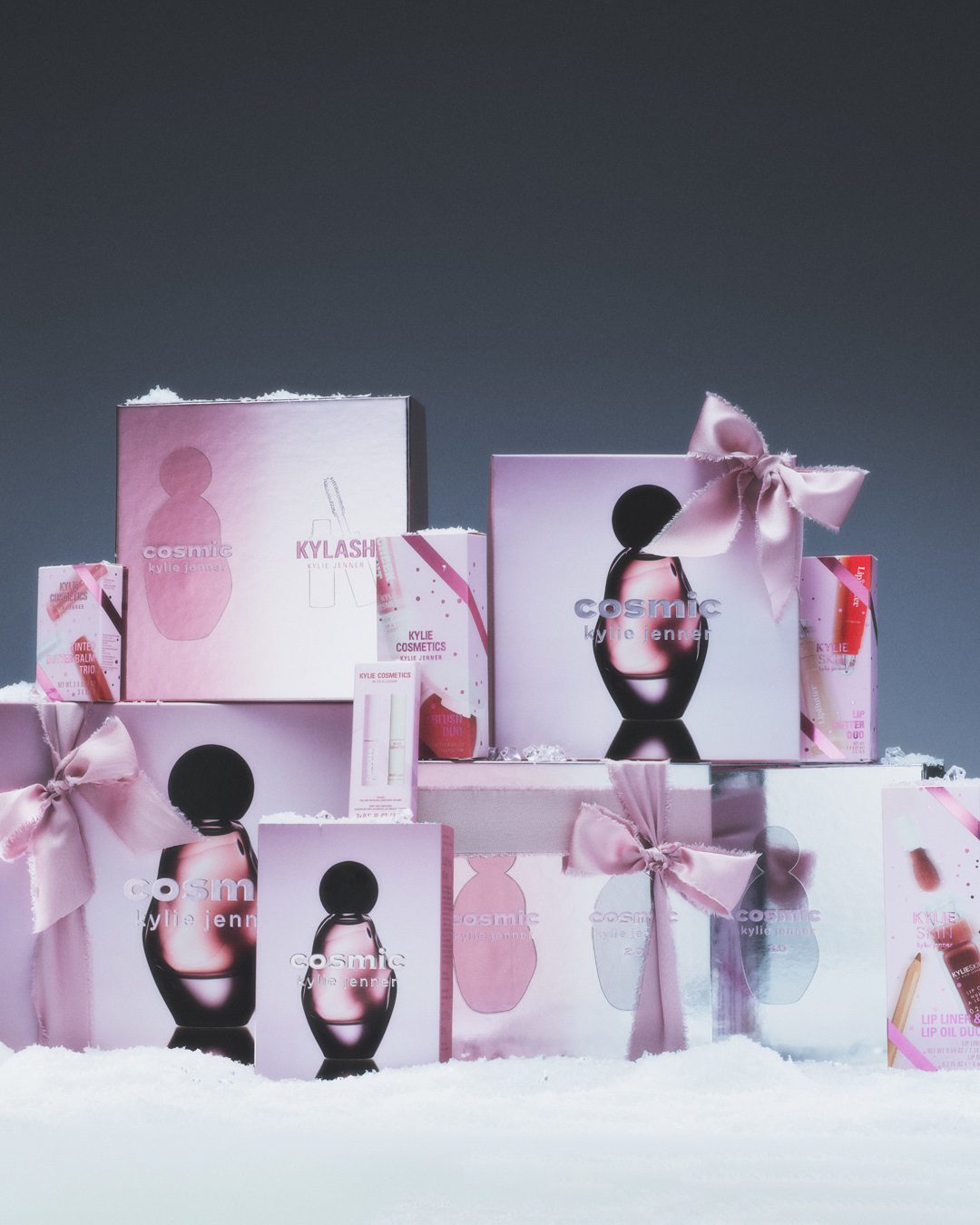 Kylie Cosmetics Holiday Sets 2025 — Beauty Still Life Photography by Di Chen Chen