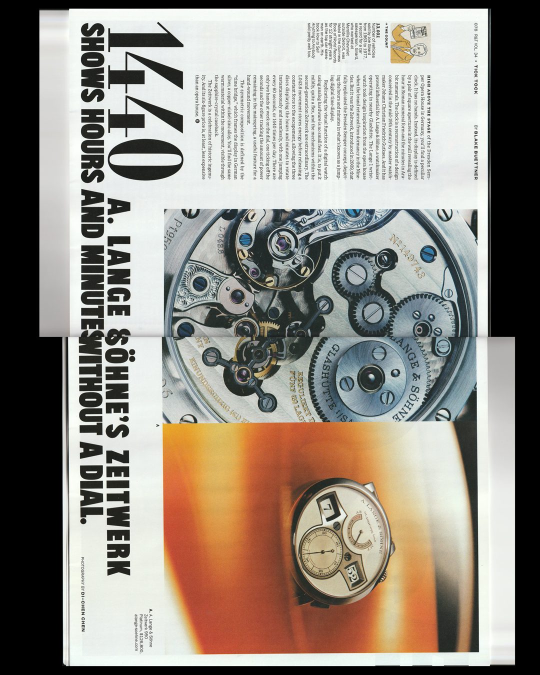 Road and Track Magazine Vol.34 A Lange Söhne Zeitwerk — Editorial Still Life Photography by Di Chen Chen